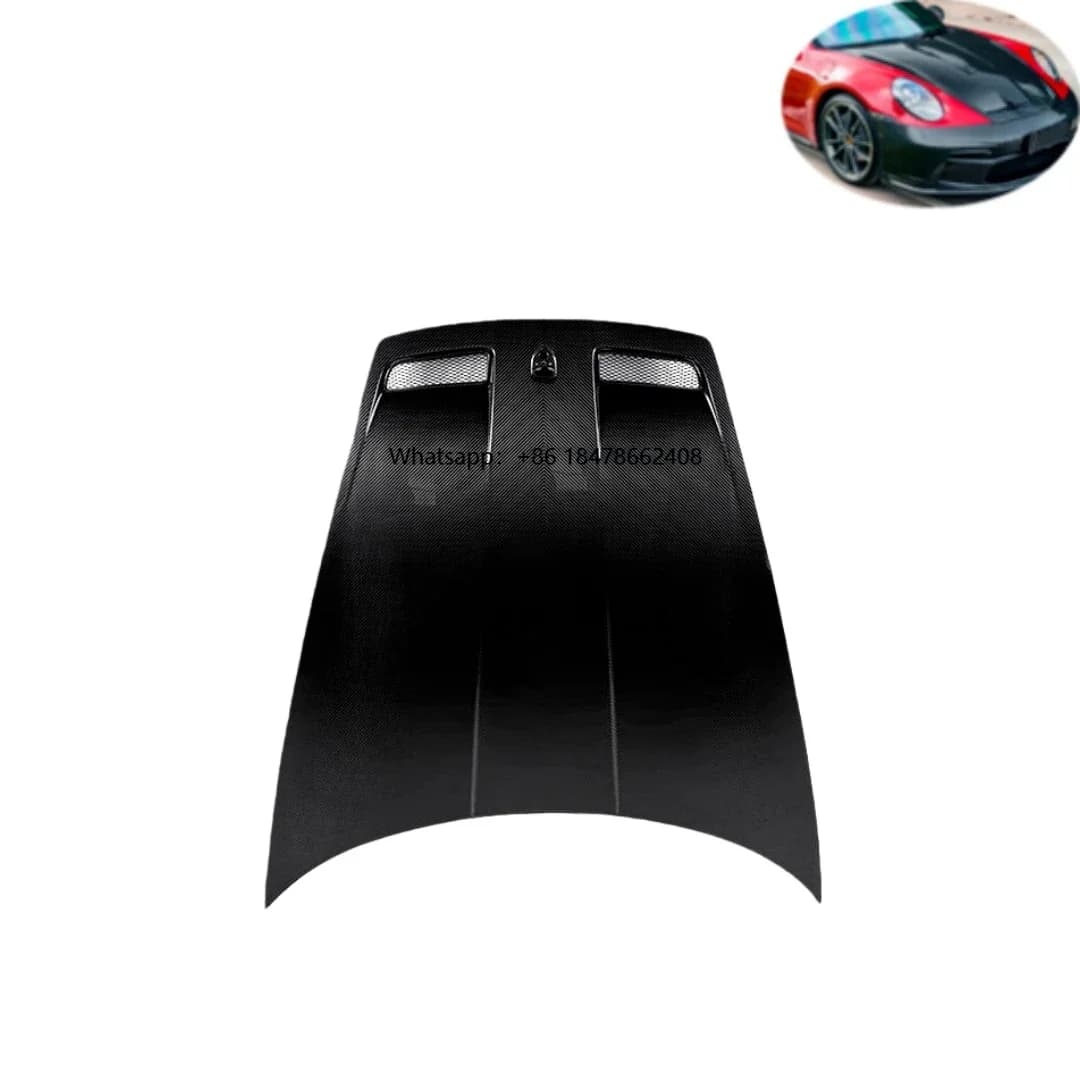 Car Accessories GT3 Dry Carbon Fiber Front Engine Hood for 911 992 Carrera CarreraS Front Bonnet 2019+
