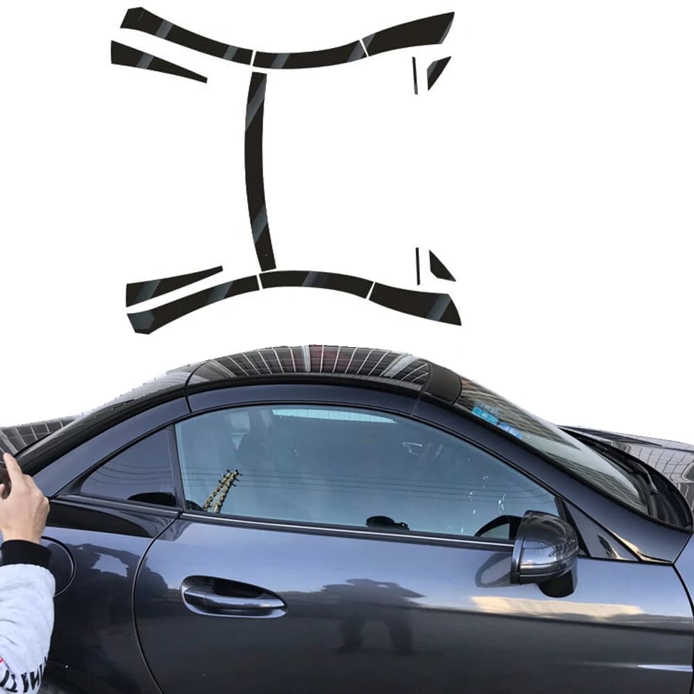 For Mercedes Benz SLK R172 2011-2016  Window Chrome Delete Blackout ABC Pillars Glossy Black Stickers