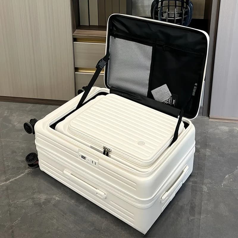 Side opening large capacity expansion suitcase 20 inch boarding suitcase new silent flip