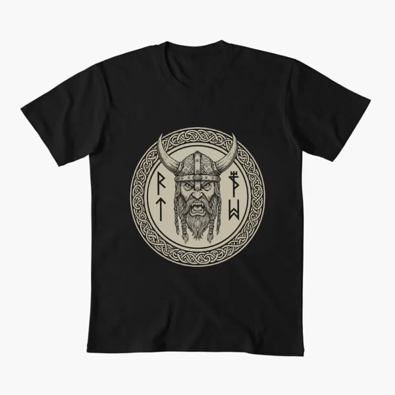 Viking fighter legend sailor Odin raven 0414 Nordic Gift T-Shirt Viking Runes Norse Myths Graphic clothes All size tops S-6XL