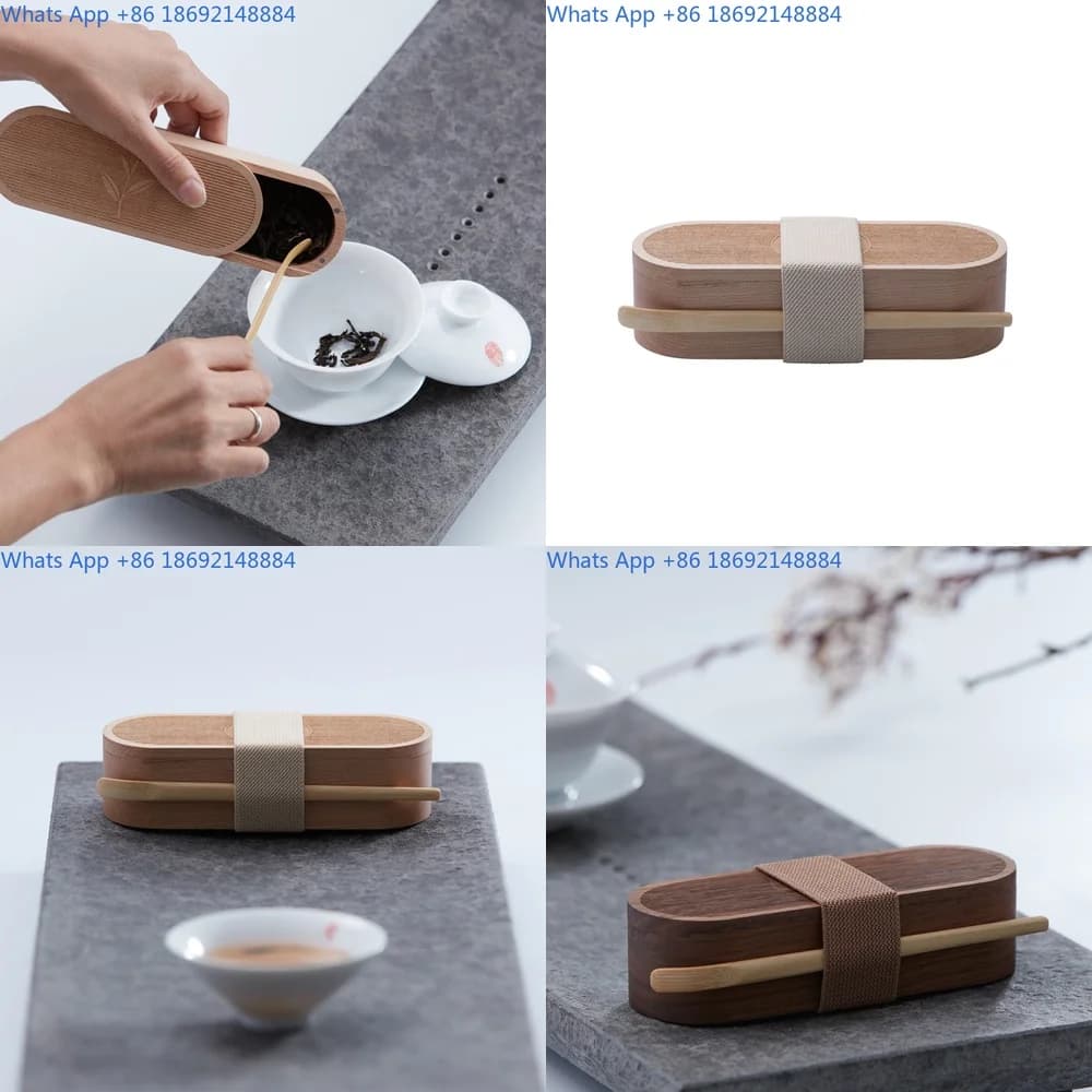 Portable Travel Tea Box Wooden Mini Tea Storage Container for Home Use Premium Freshness Keeper Gift