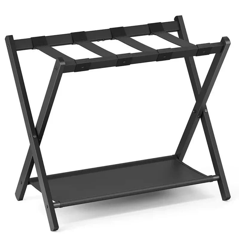 Wooden Luggage Rack Bracket Shelf Stable and Durable Luggage Shelf Foldable Luggage Rack Storage Racks and Shelves