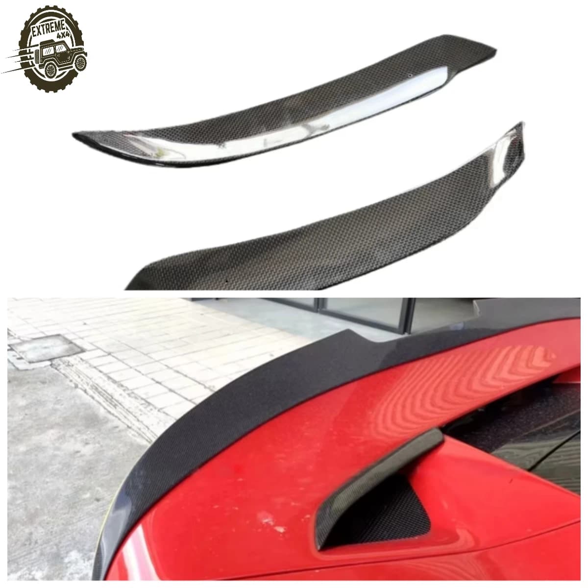 Car Exterior Accessories Carbon Fiber Rear Cover Engine Hood air Intake M-style Engine Hood Vent for Ferrari F8 Spider Body Kit
