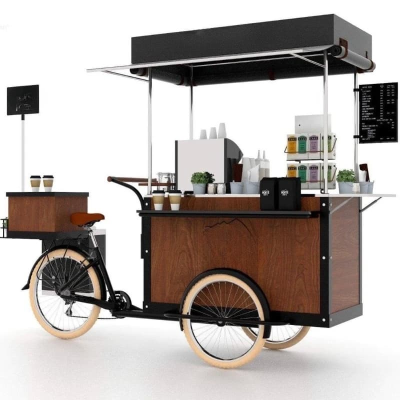 Catering Tea Drinks Braised Vegetable Cart Night Market Stall Ice Powder Stainless Steel Panel Food Cart Outdoor