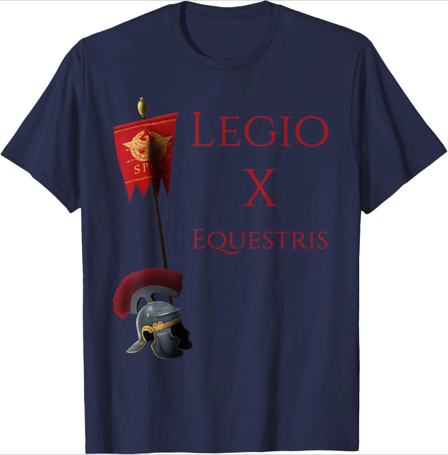 Gaius Julius Caesar-Legio X Equestris design-100% cotton summer O-neck short sleeve casual printed men's T-shirt.