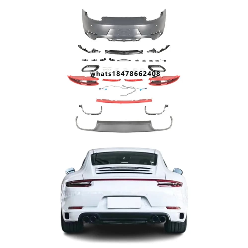 2012-2019 Auto Body Kit with Rear Bumper Upgrade and Tail Lights, New Condition, Fog Light Cut, for 911 991