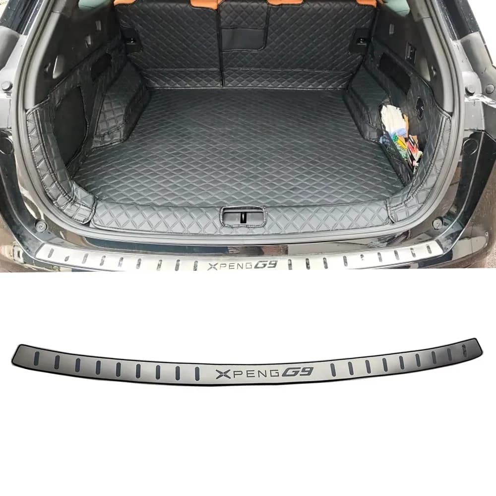 Car Trunk Trim Rear Bumper For XPENG G9 2024 Stainless Steel Stickers Door Sill Protector Auto Styling Accessories