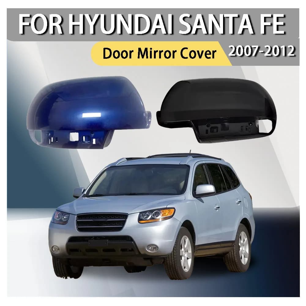 Car Upgrade ABS Plastic Door Mirror Cover For Hyundai Santa Fe 2007 2008 2009 2010 2011 2012 Car Rearview Accessories