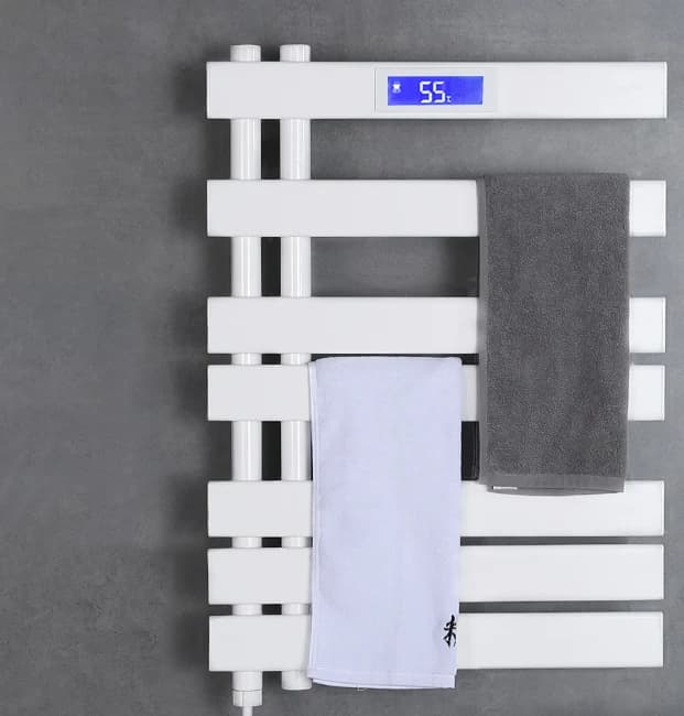 Bathroom Electric Towel Rack Intelligent Constant Temperature Heating Drying Black and White Toilet Clothes Rack
