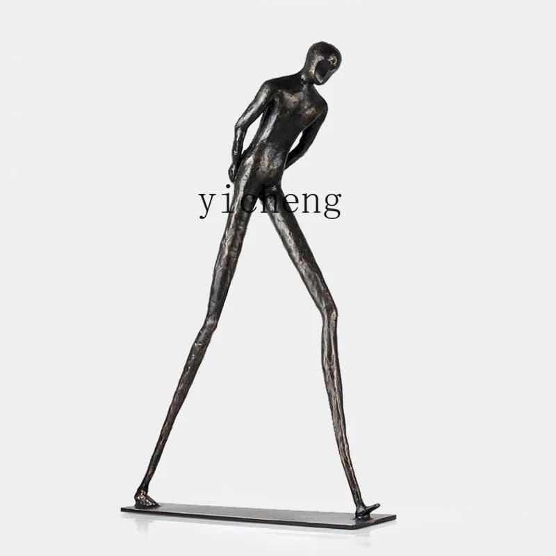 V6  Sculpture Ornament Hotel Home Crafts Living Room TV Cabinet Abstract Iron Figure