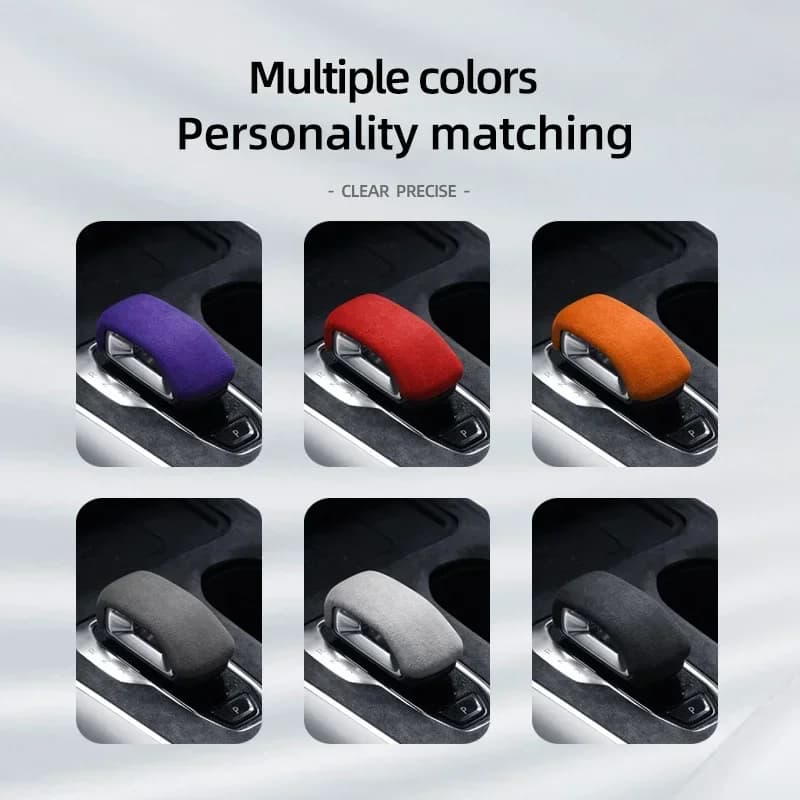 For Geely Zeekr 001 2021-2024 alcantara suede Trim Car Gear Shift Handle Knob Frame Cover Styling Accessories