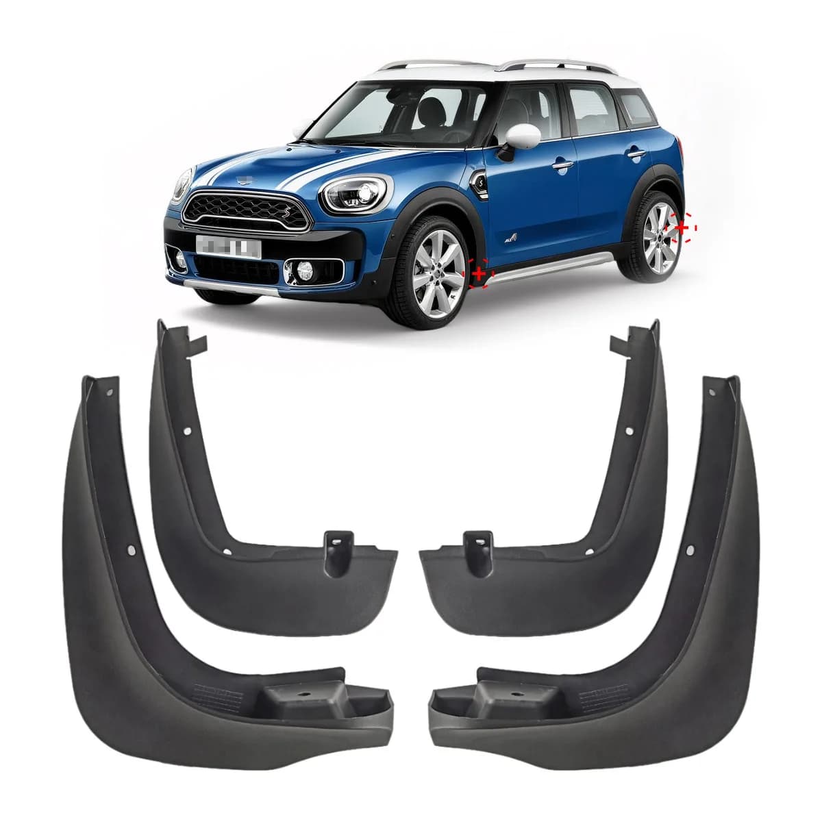 For MINI Countryman F60 Mud Flaps Splash Guards For MINI Countryman Cooper/Cooper S Mudguards 4pcs 2017-2023