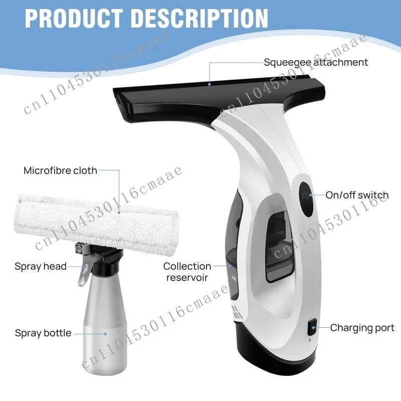 New small electric glass cleaner, handheld window cleaner, strong water absorption, portable artifact
