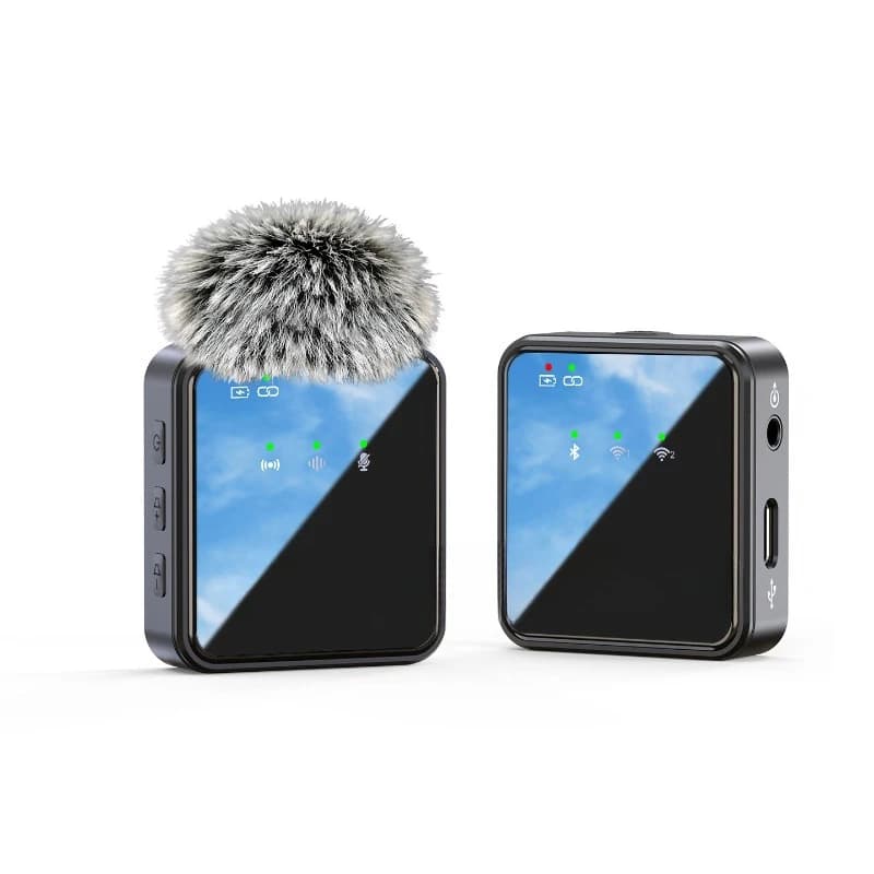 Wireless collar microphone, outdoor live recording noise reduction, microphone one to two wireless microphones