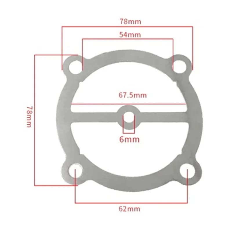 2Pieces/Lot 65mm 5 Holes Aluminum Round Air Compressor Cylinder Head Gaskets Washers