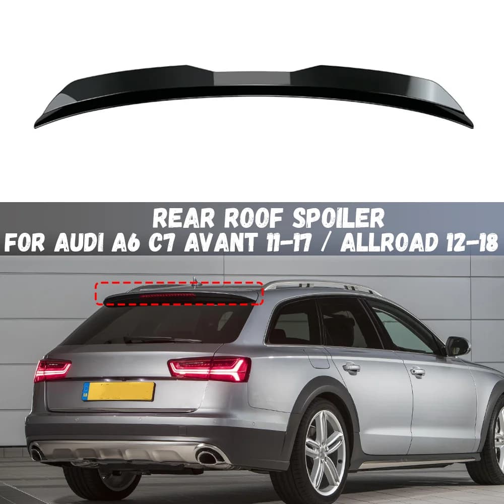 For Audi A6 C7 Avant 2011-2017 A6 Allroad 2012-2018 Car Rear Trunk Boot Roof Lip Lid Spoiler Cap Rear Roof Lip Spoiler Splitter