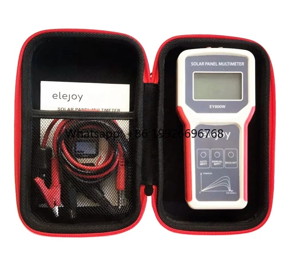 EY800W LCD MPPT Solar Panel Multimeter Solar Panel Tester Smart Current Tester Voltage Tester Digital Power PV Meter VOC