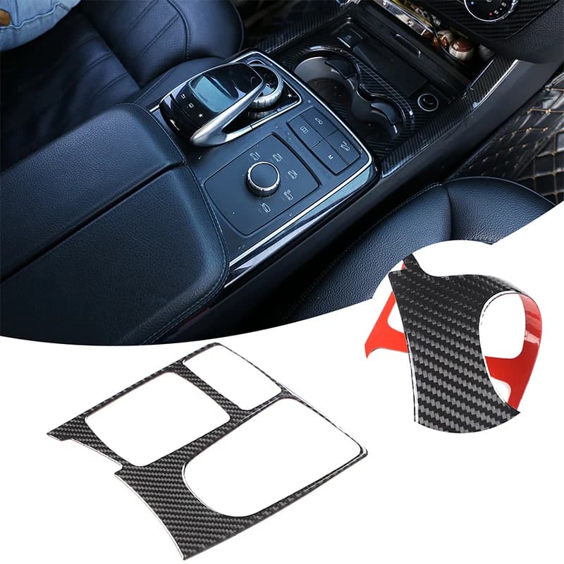 Center Console Frame Sticker Gear Shift Panel Cover Trim Car Accessory For Mercedes Benz GLE GLS ML GL W166 W166 X166 2013-2019