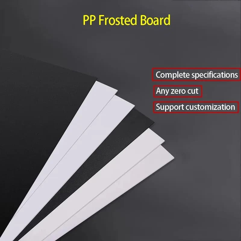 PP Plastic Board Double Sided Matte Finish 0.3/0.5/0.8/1/1.5/2mm Black & White Rigid Sheet for Model Building & DIY Crafts