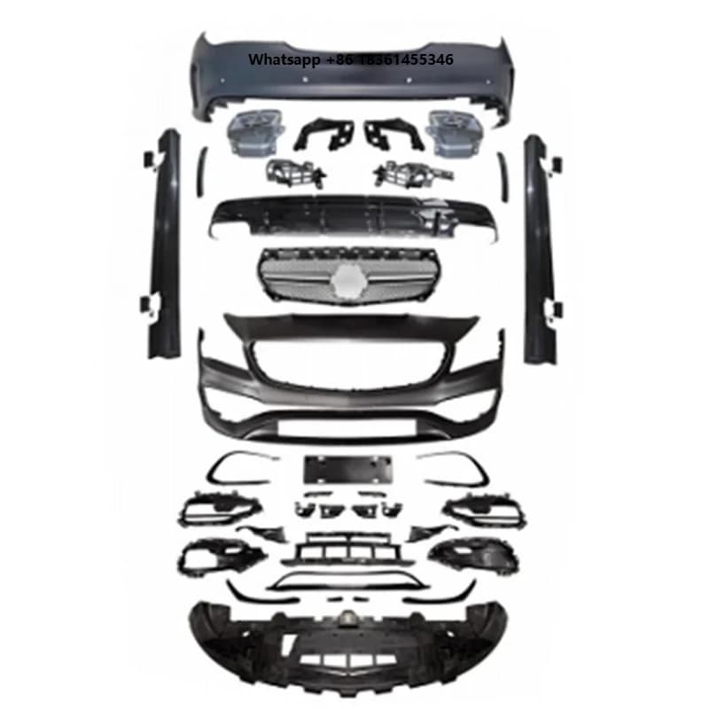 for CLA Series W117 Upgrade to  CLA45  with Front Bumper with Grille Hot Selling Car Body Kit