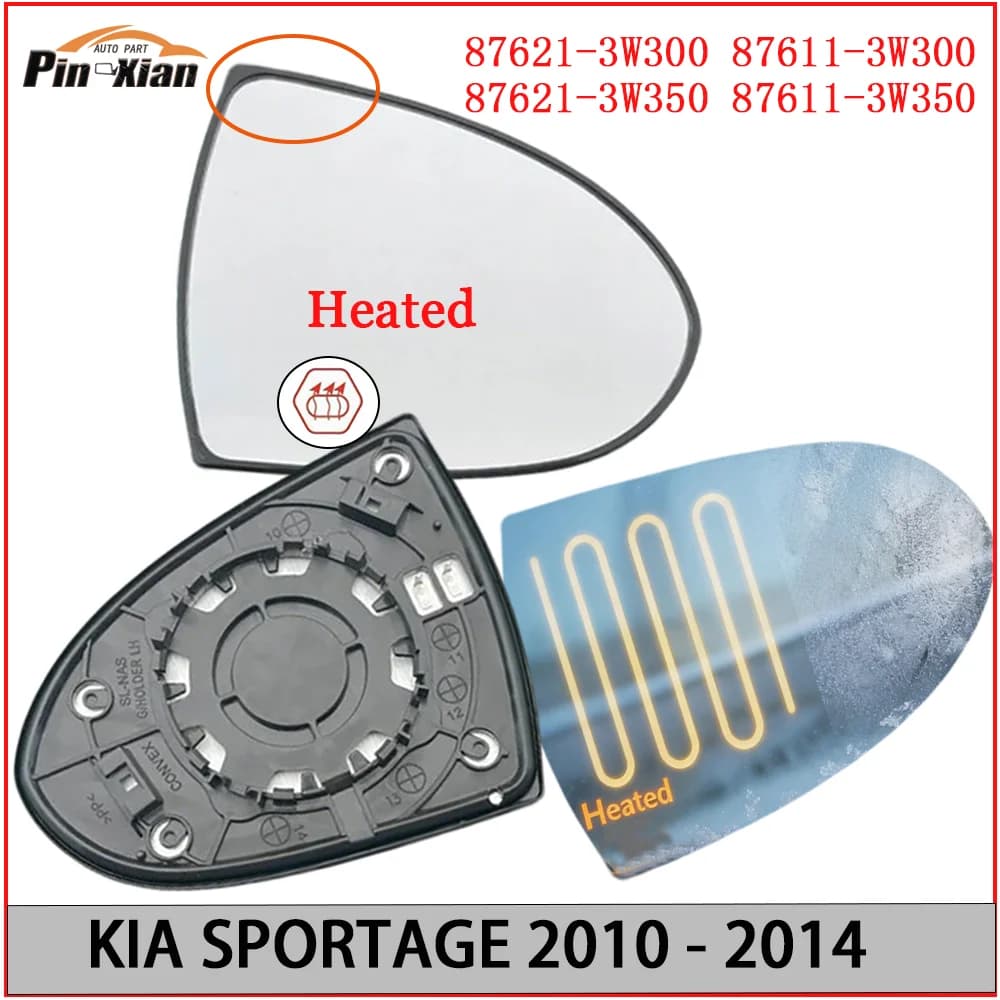 Rearview Mirror Glass 87621-3W300 87611-3W300 For Kia Sportage-R 2010 2011 2012 2013 2014 2015 Car Rearview Mirror with heating