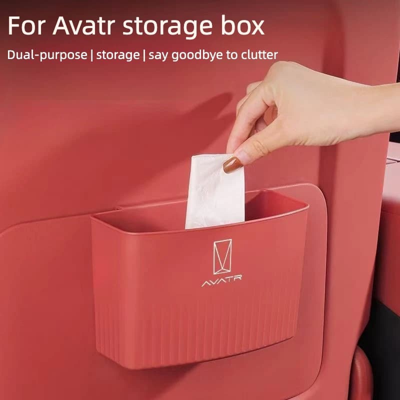For Avatr 07 06 11 12 Car Rear Seat Storage Bag Multifunctional Trash Bin Hanging Organizer Auto Interior Decoration Accessories