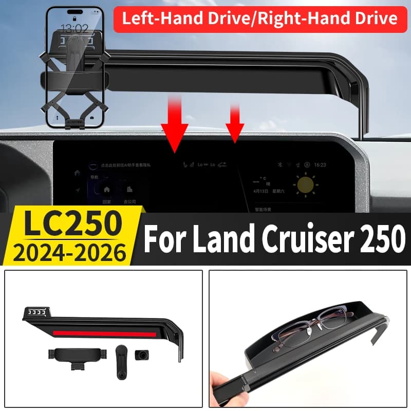 For Toyota Land Cruiser 250 Prado LC250 j250 2024-2025 Car Navigation Screen Dashboard Phone Holder Interior upgrade Accessories