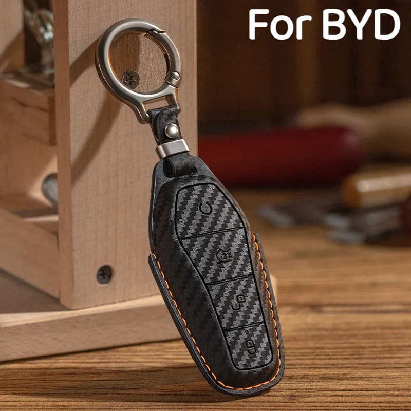For BYD Han Carbon Fiber Keycase Qin Plusdmi Song Pro Dolphin Yuan Tang EV Escort 07 Destroyer 05