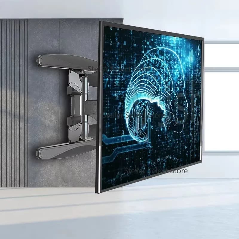 ZENO Factory Price P600 42-80 Inches Full Motion Dual Arm TV Mount Wall Bracket Support Tv Holder Stand VESA 600x400mm