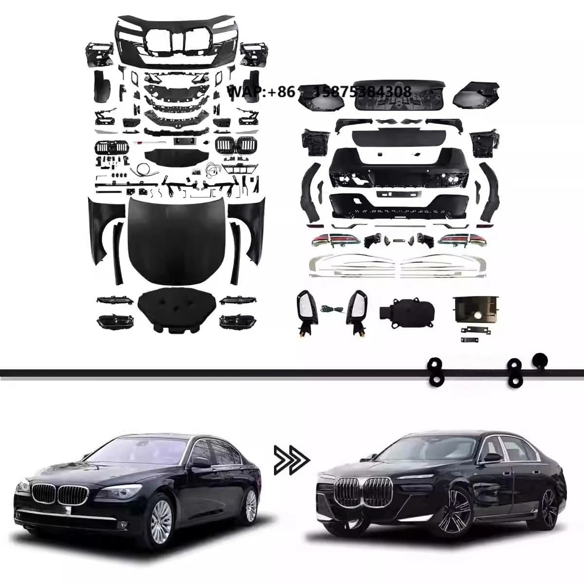 Car Body Kit for  7 Series F02 Full Body Kit Conversion to G70 New 23 Style MT Front Rear Bumper Set for 2009 to 2015