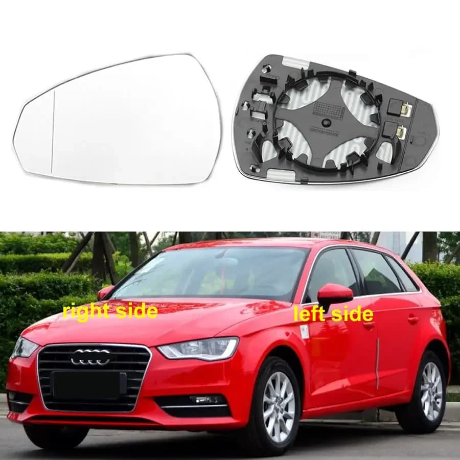 Car Mirrors For Audi A3 2014 2015 2016 - 2020 Side Mirrors  Lens Rearview Mirror Lenses Glass with Heating 8V0857535E 8V0857535C