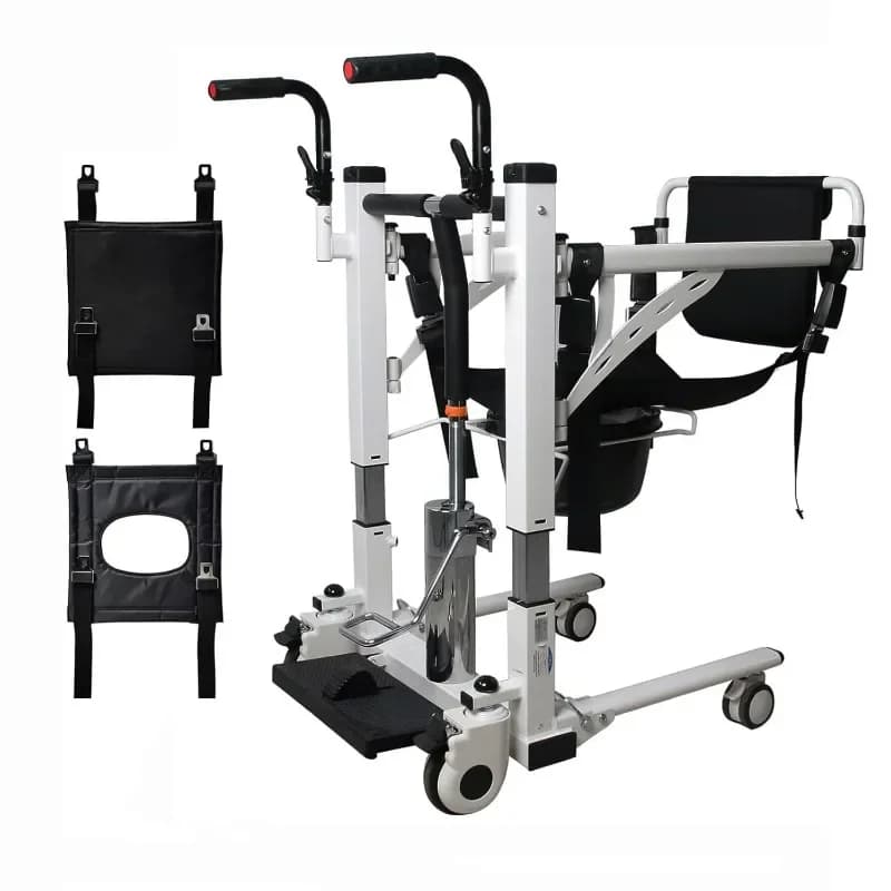 OBMLift Paralyzed Elderly Hydraulic Lift Shift Tool Multifunctional Hydraulic Transfer Toilet Chair Elderly Disabled