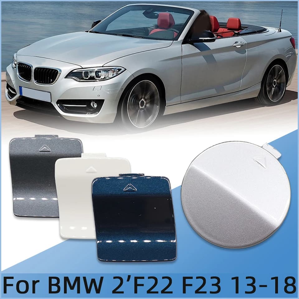 For BMW 2 Series 218 220 225 228 230 F22 F23 Lci 2013-2019 51117391808 51127391807 Front Rear Bumper Tow Hook Cover Trailer Cap