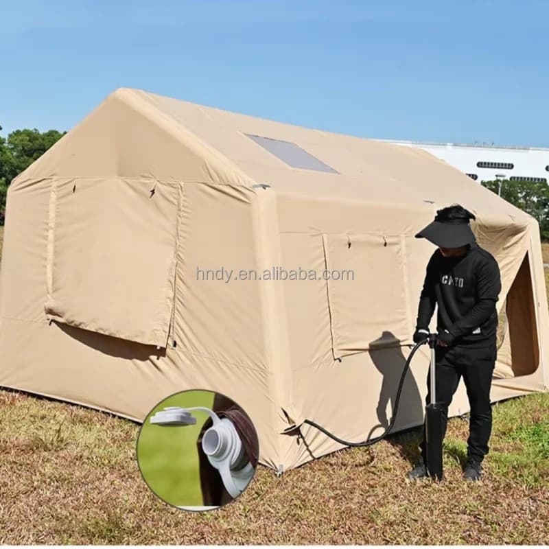 ST Large Inflatable Two Rooms Waterproof Tent for Family Outdoor Camping Canopy Tent