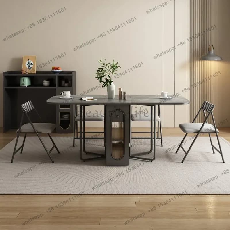 Folding Luxury Dining Tables Small Modern Italian Nordic Wood Dining Tables Kitchen Luxury Black Mesas