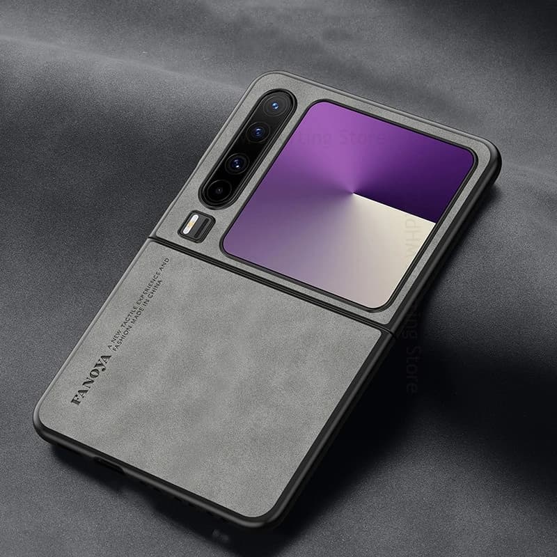 For Huawei Pura X 5G Sheepskin Matte Leather Phone Case For HUAWEI Pura X Fundas Ultra Slim Hard Phone Cover For VDE-AL00 PuraX