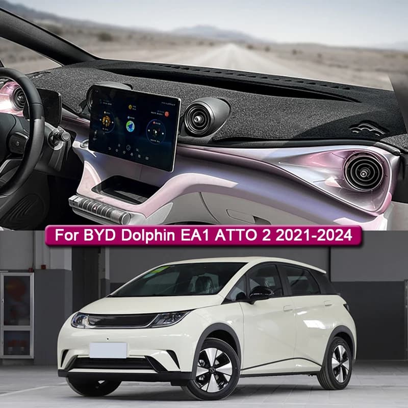 Car Styling For BYD Dolphin EA1 ATTO 2 2021-2025 Car Dashboard Protective Mat Shade Cushion Pad Rose Carpet Mat Cover Accessory