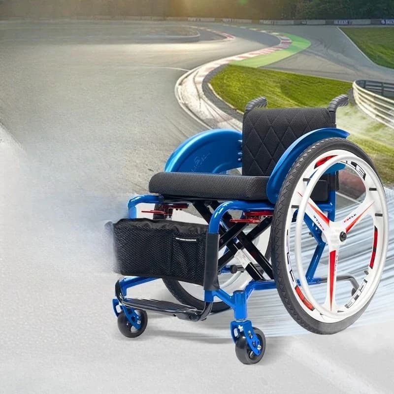 5803 Sports Wheelchair Aluminum Alloy Frame Soft Backrest Small Man Special Foldable Quick Removal Multi-color optional