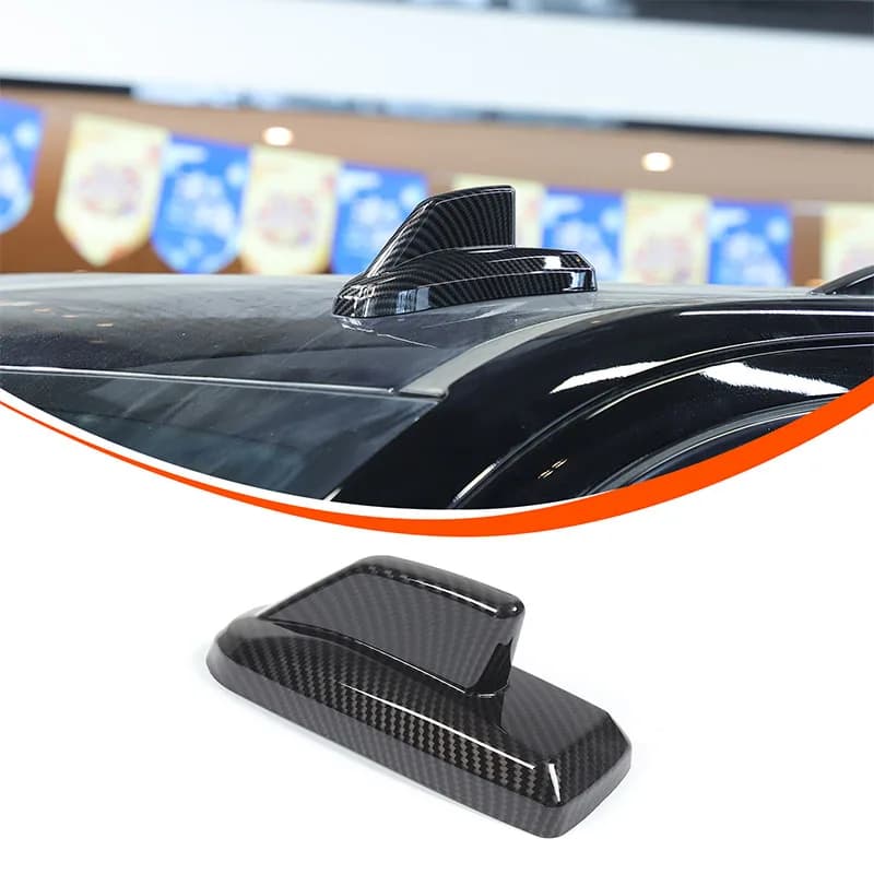 For Cadillac Escalade CTS 2021-2023 ABS Carbon Fiber Roof Shark Fin Antenna Cover Trim Sticker Car Accessories