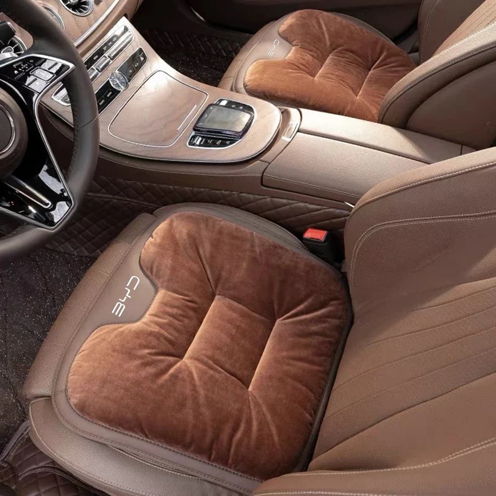 Winter Car Seat Cushion Thickened Plush Warm Soft Single Seat Cover for BYD Tang F3 E6 Atto Yuan Plus Song Max Seal Dolphin