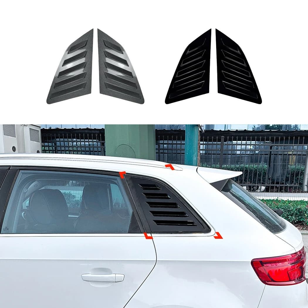 Car Rear Window Blinds Side  Louvers Fit For Audi A3 8V hatchback 2014-2020 Vent Rear Window Louvers Car Styling