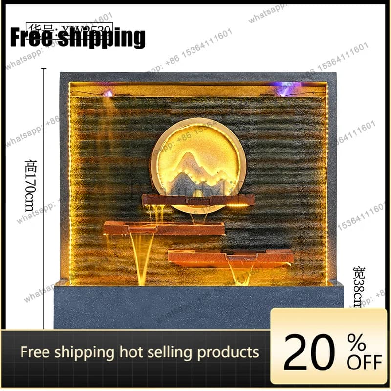 LJY water curtain wall rockery running water screen partition floor ornament landscape decoration