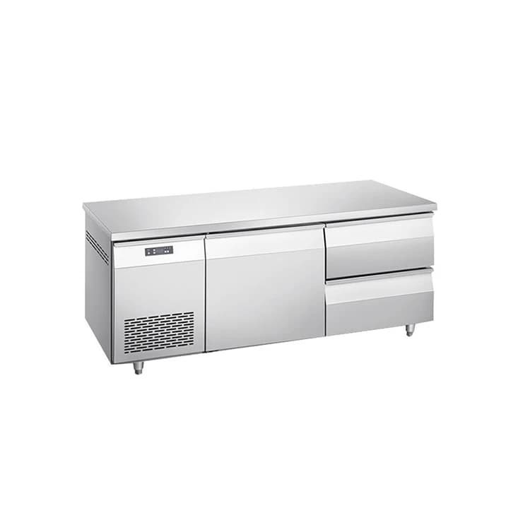 Under Counter Chiller with Drawer 4 Drawers  Stainless Steel Kitchen Restaurant Worktable  Chiller