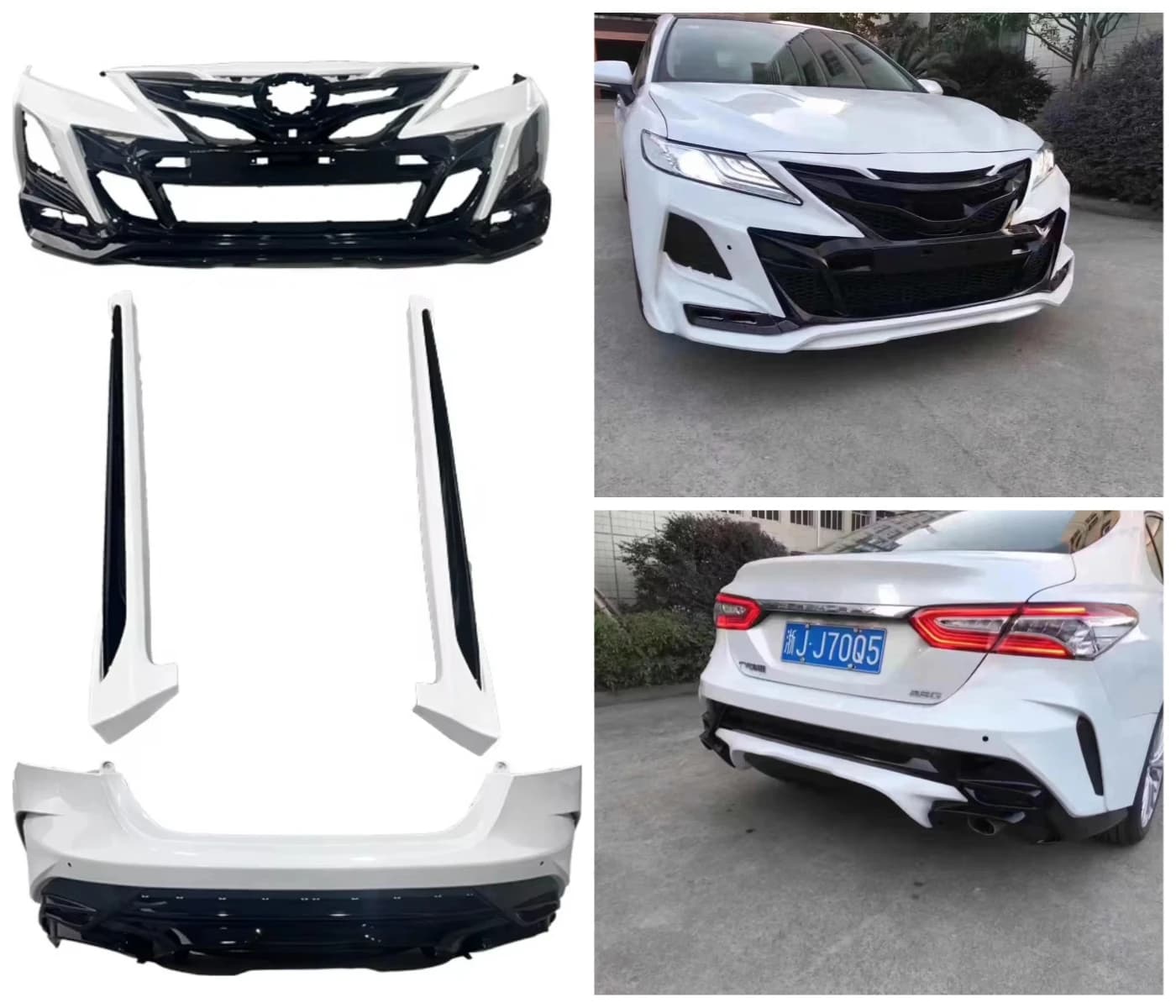 Car Body Kits for Camry 2018 2019 2020 2021 Modified to Kahn Style Camry Body Kits Side Skirt With Color