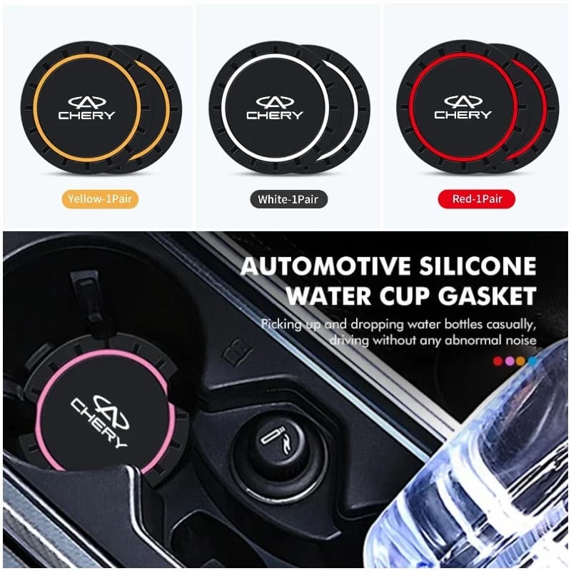 Car Cup Coaster Drink Holder Mat Cup Mat Pad Silicone For Chery Tiggo 7 8 9 4 Pro 3X Omoda 5 E5 Jaecoo 7 8 Arrizo 8