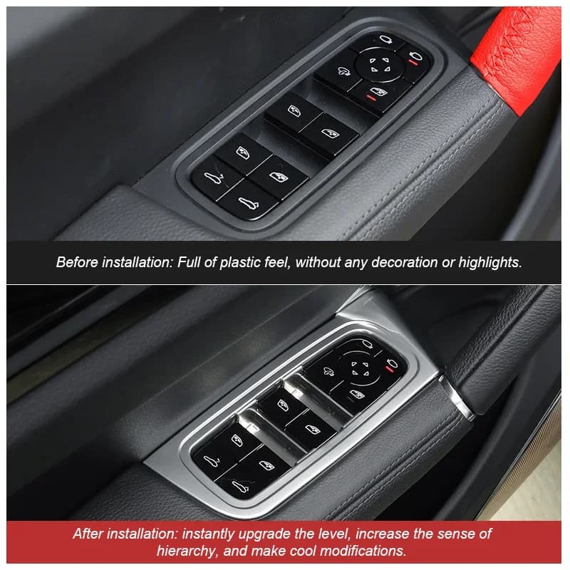 For Porsche 9YA Cayenne Coupe 9YB 2018-2024 Car Dashboard Steering Wheel Panel Air Outlet Frame Interior Decoration Accessories