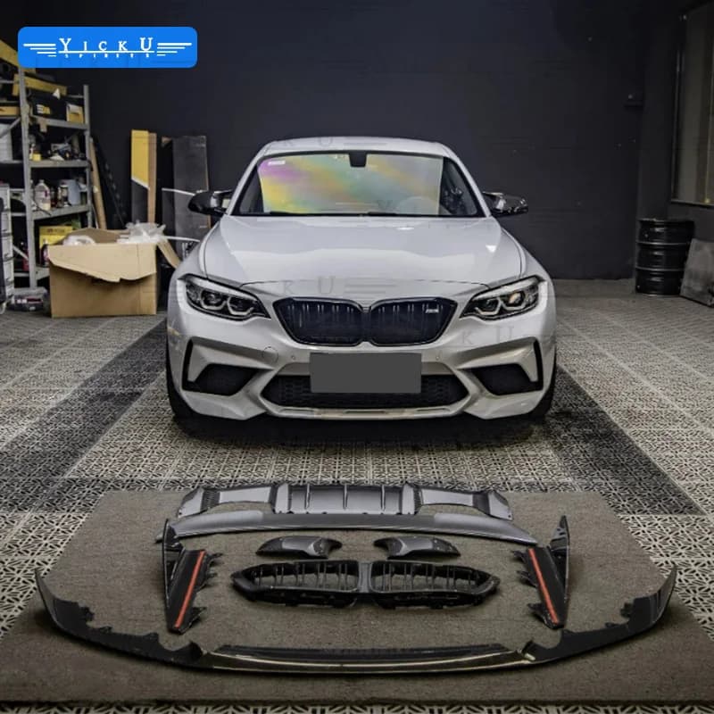 Custom made Dry Carbon Fiber forBM W M2 F87 2015-2020 Upgrade MP Body Kit Front Lip Grille Rear Diffuser Spoiler Side Skirt Rear
