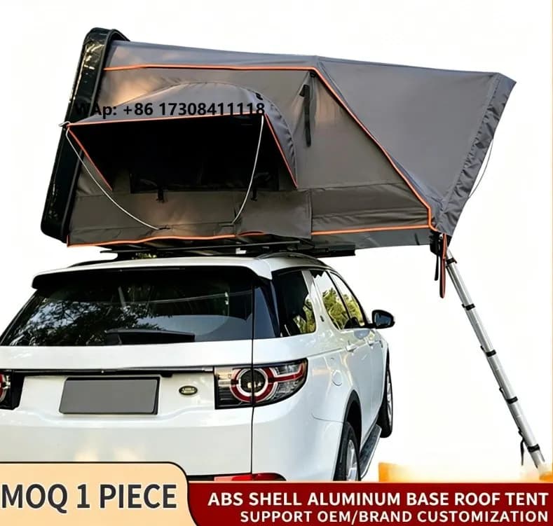 Wholesale Aluminum Hard-shell Car Roof Tent for SUV, Spacious Waterproof Rooftop Camping Tent for 2-person Self-driving Tours