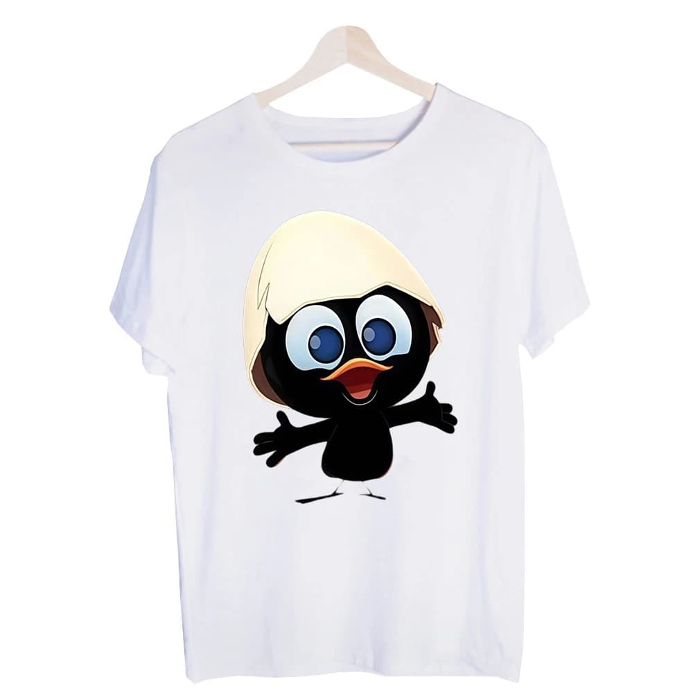 Unisex Cute Bird Graphic Tee, Short Sleeve Crew Neck T-Shirt for Casual Daily Wear and Summer Outfits