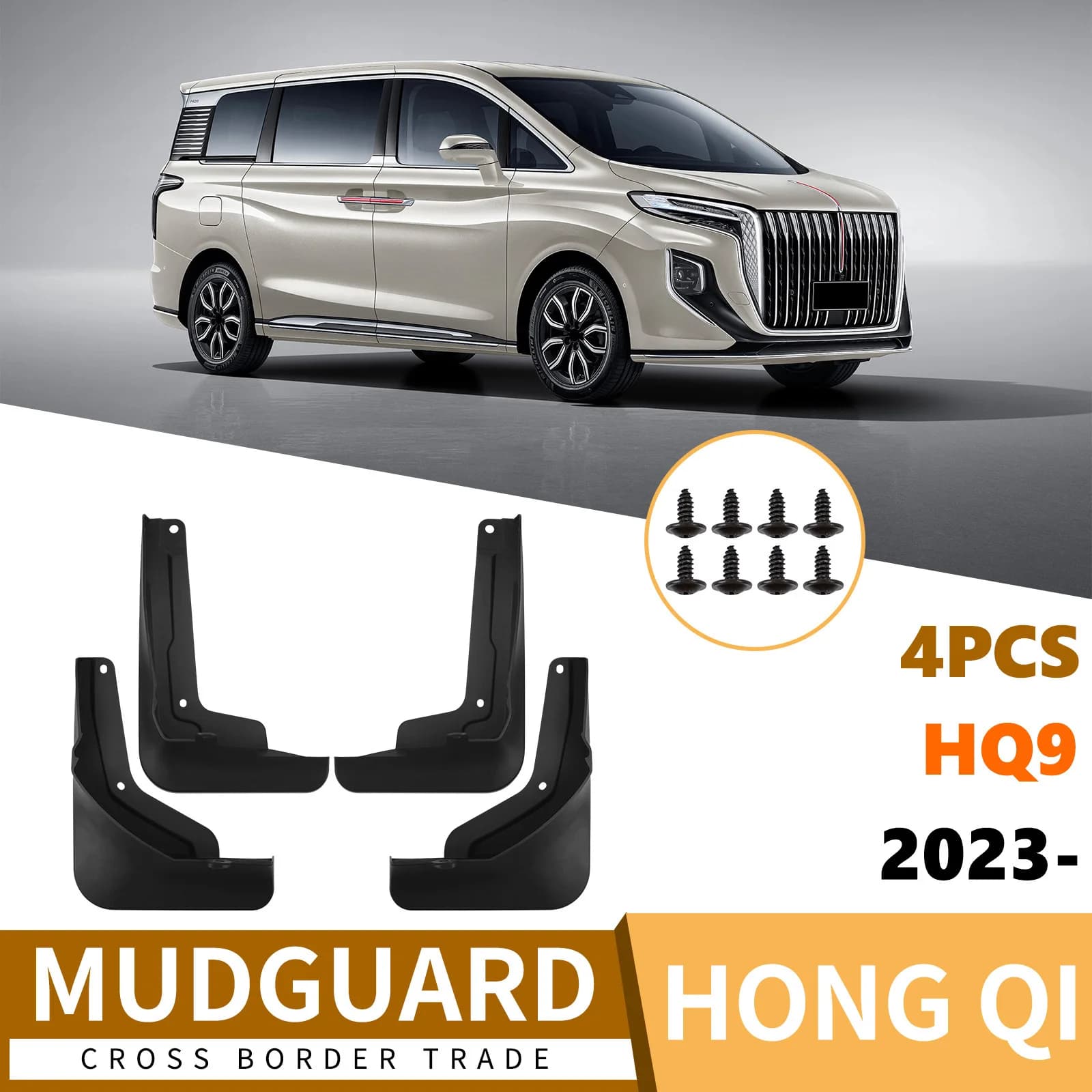 For Hongqi Hong Qi HQ9 2023-2025 car tire fender fender skin fender flares mud flaps